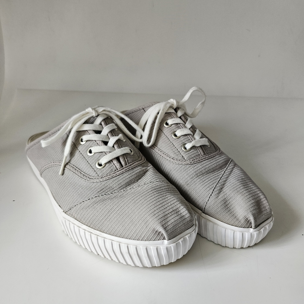 Toms Ladies Cordones Wedge Slipon Laceup Mules Casual Sneaker Shoes Size 9